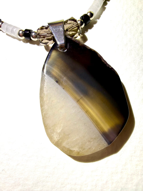 Black and white Agate necklace