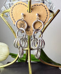 Dazzling Silver Hoops
